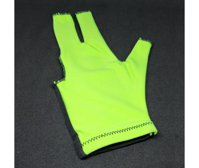 For Cue - Open 3 Fingers Lycra Fabric Green Glove