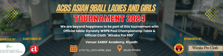 ACBS Asian 9Ball Ladies and Girls Tournament 2024 banner